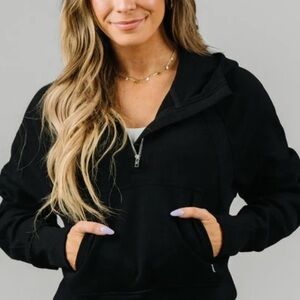 Zyia Black QuarterZip Hoodie
